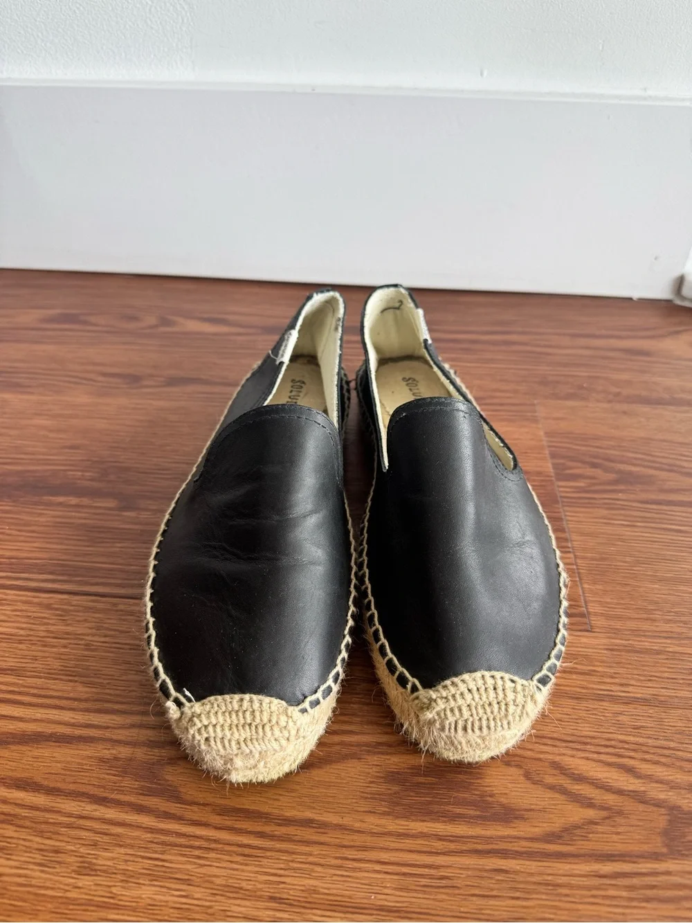 Soludos black leather